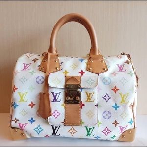 💝Auth Louis Vuitton Speedy 30 Multicolor Handbag